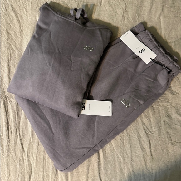 ALO Yoga Tops - Alo Accolade Fog Sweat Set